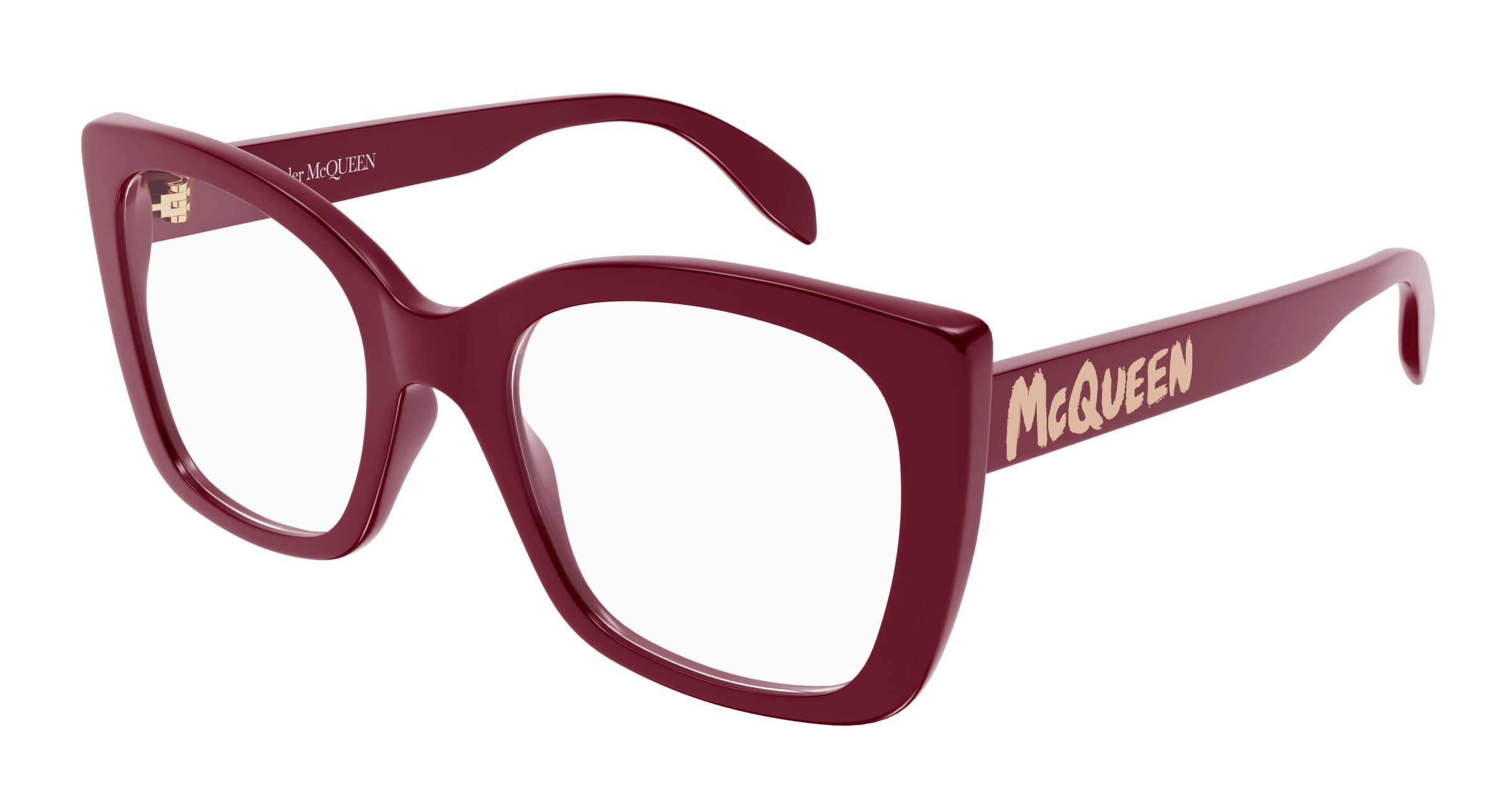 ALEXANDER MCQUEEN キャットアイフレムメカネ AM0351O 001 Alexander Mcqueen AM0351O Butterfly Glasses | Fashion Eyewear US