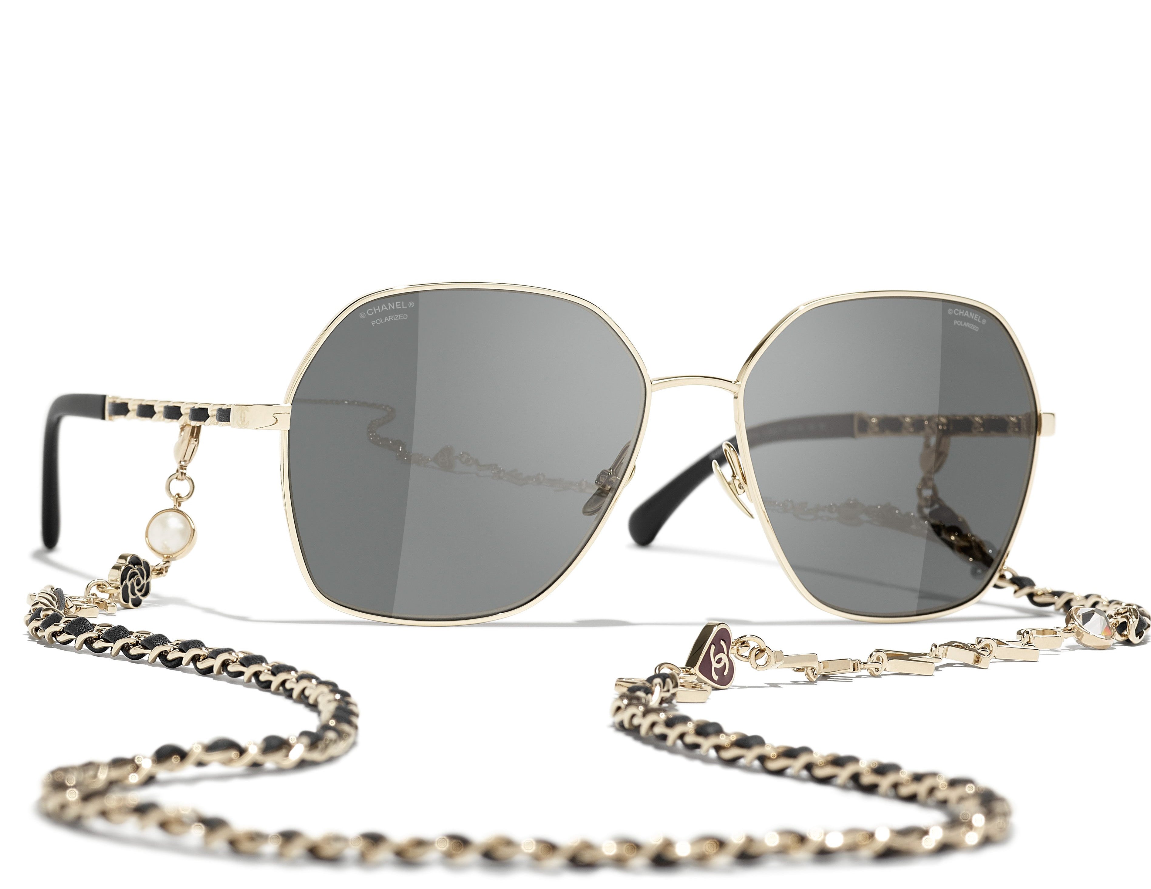 CHANEL Chain Square Metallic Sunglasses (Ref: 4275Q C395/T8)