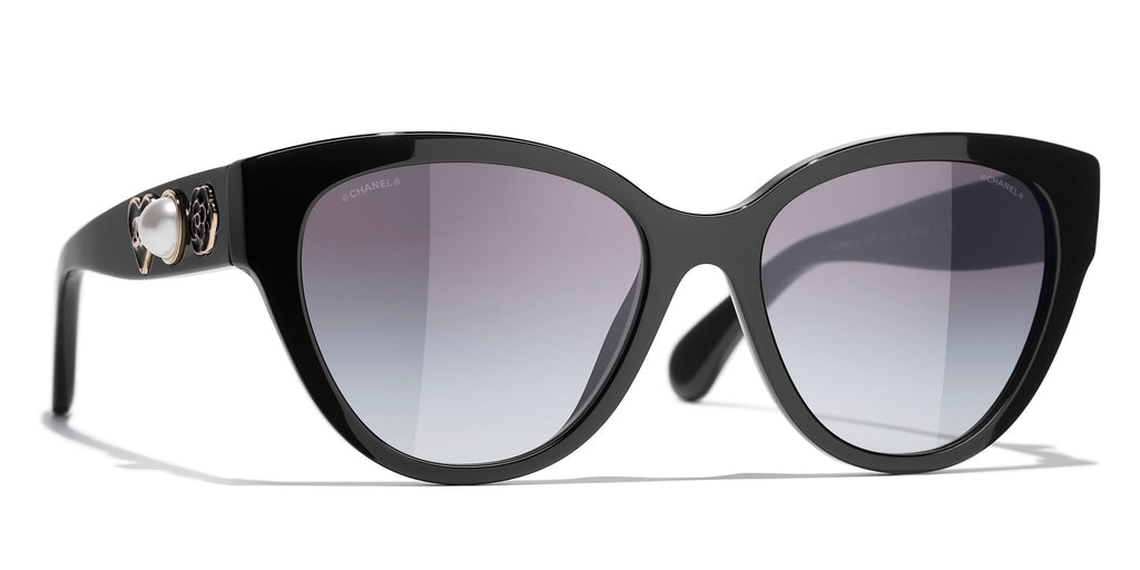 chanel black and white sunglasses womens
