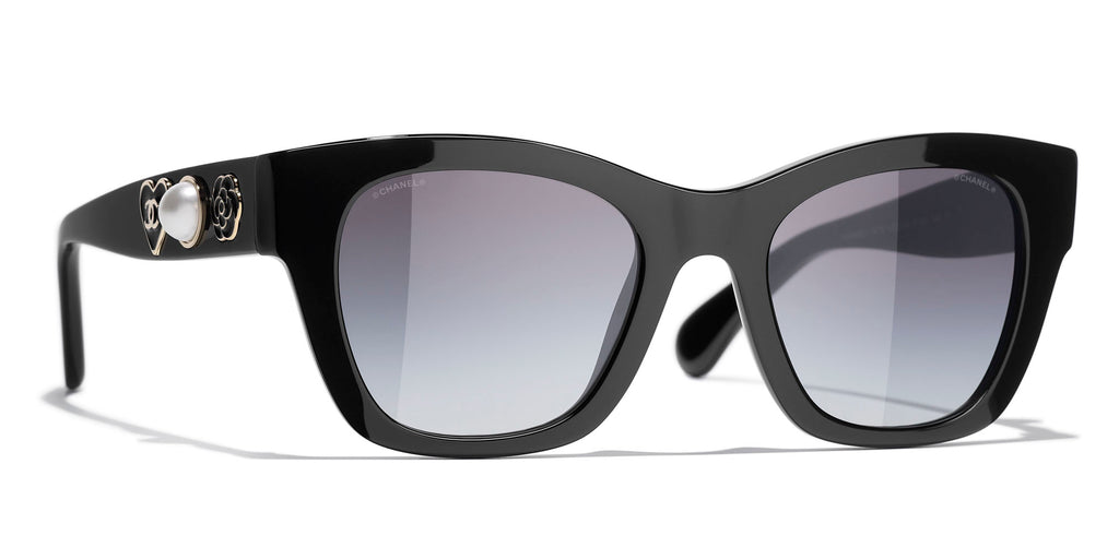 Chanel 5478 Sunglasses Black/Grey Square Women