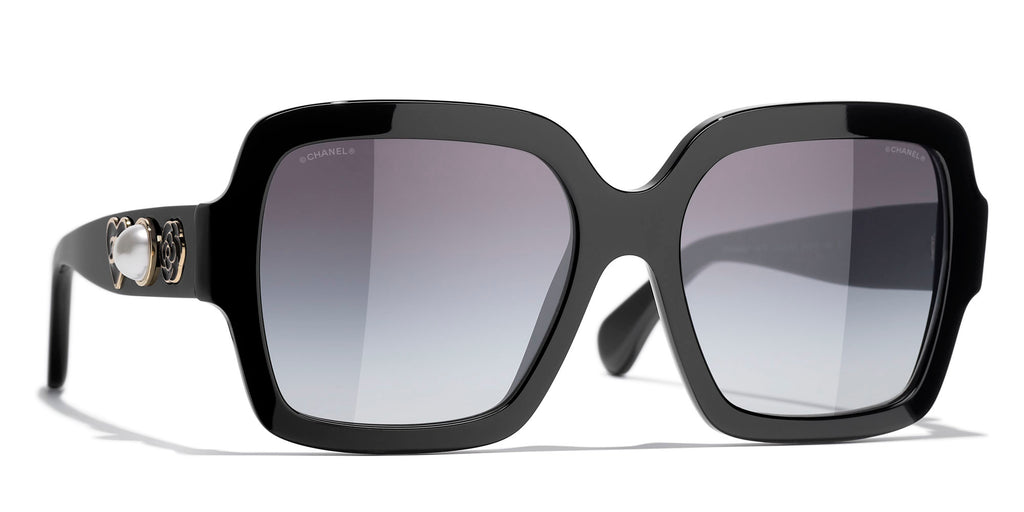 chanel black white sunglasses womens