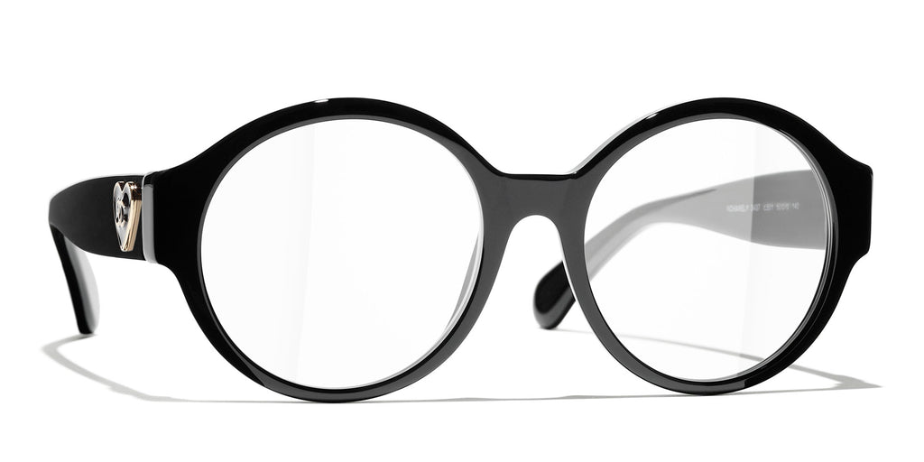 CHANEL 3437 Round Acetate Glasses (Women) – F/E – Fashion Eyewear US