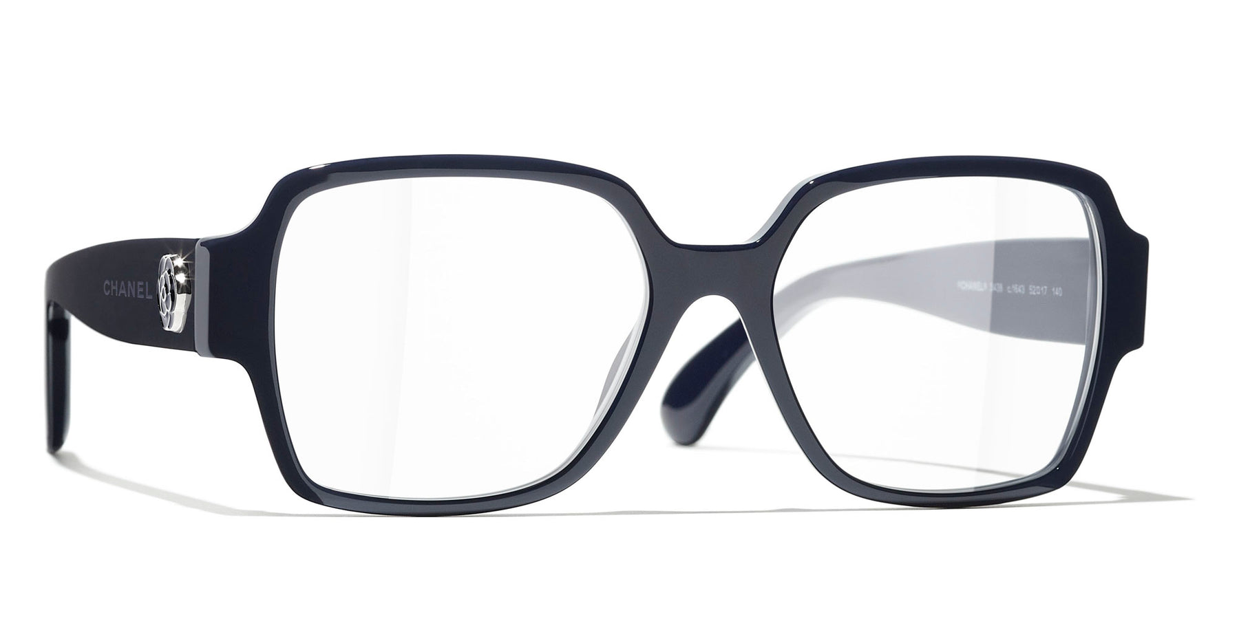 Eyeglasses: Square Eyeglasses, acetate & calfskin — Fashion