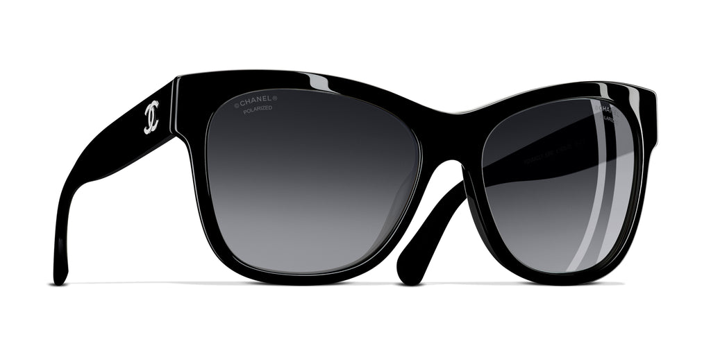 Chanel Square Sunglasses - Acetate, Black - Polarized - UV Protected - Women's Sunglasses - 5478 C501/S4
