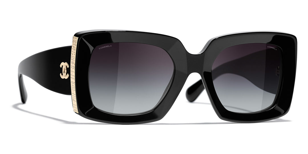CHANEL 5435 Rectangle Acetate Sunglasses