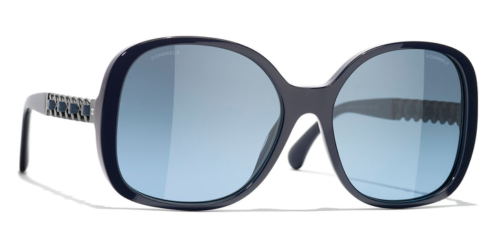 Chanel シャネル サングラス 5470QA ブルーレンズ ブラック　ピンク Chanel シャネル サングラス 5470QA ブルーレンズ ブラック
