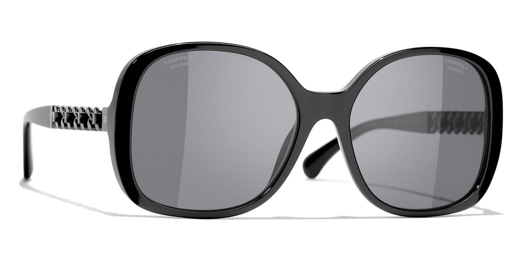 chanel round sunglasses with chain