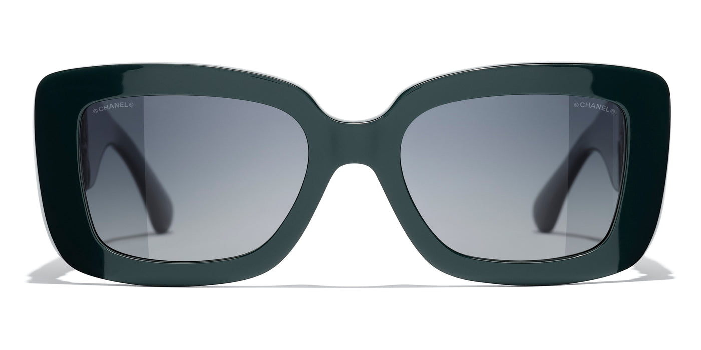 Buy GREEN-GREY SQUARE FRAME SUNGLASSES for Women Online in India
