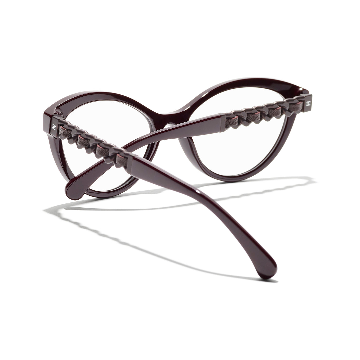 Chanel Cat Eye Blue Light Glasses - Acetate and Calfskin, Black - Polarized - UV Protected - Women's Sunglasses - 3428QS C622/SB