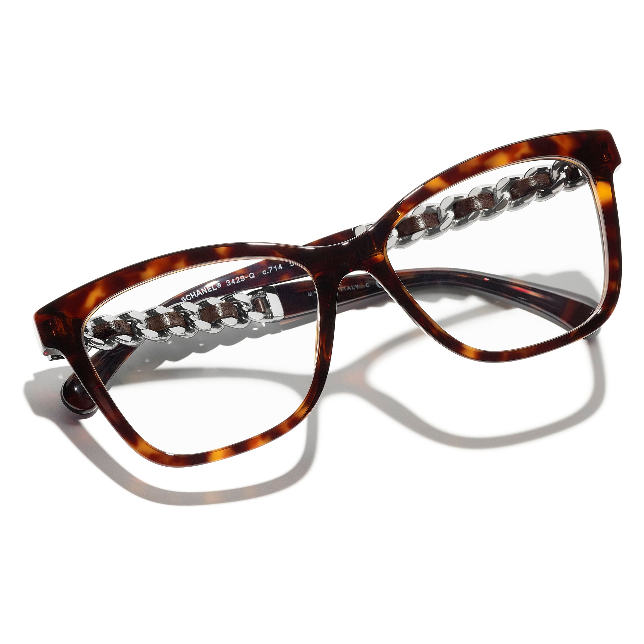 CHANEL CH 2837319 Women Brown Optical Frame Acetate Square Full Rim  Eyeglasses