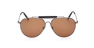 Tom Ford Raphael-02 TF995 Shiny Gunmetal/Brown #colour_shiny-gunmetal-brown