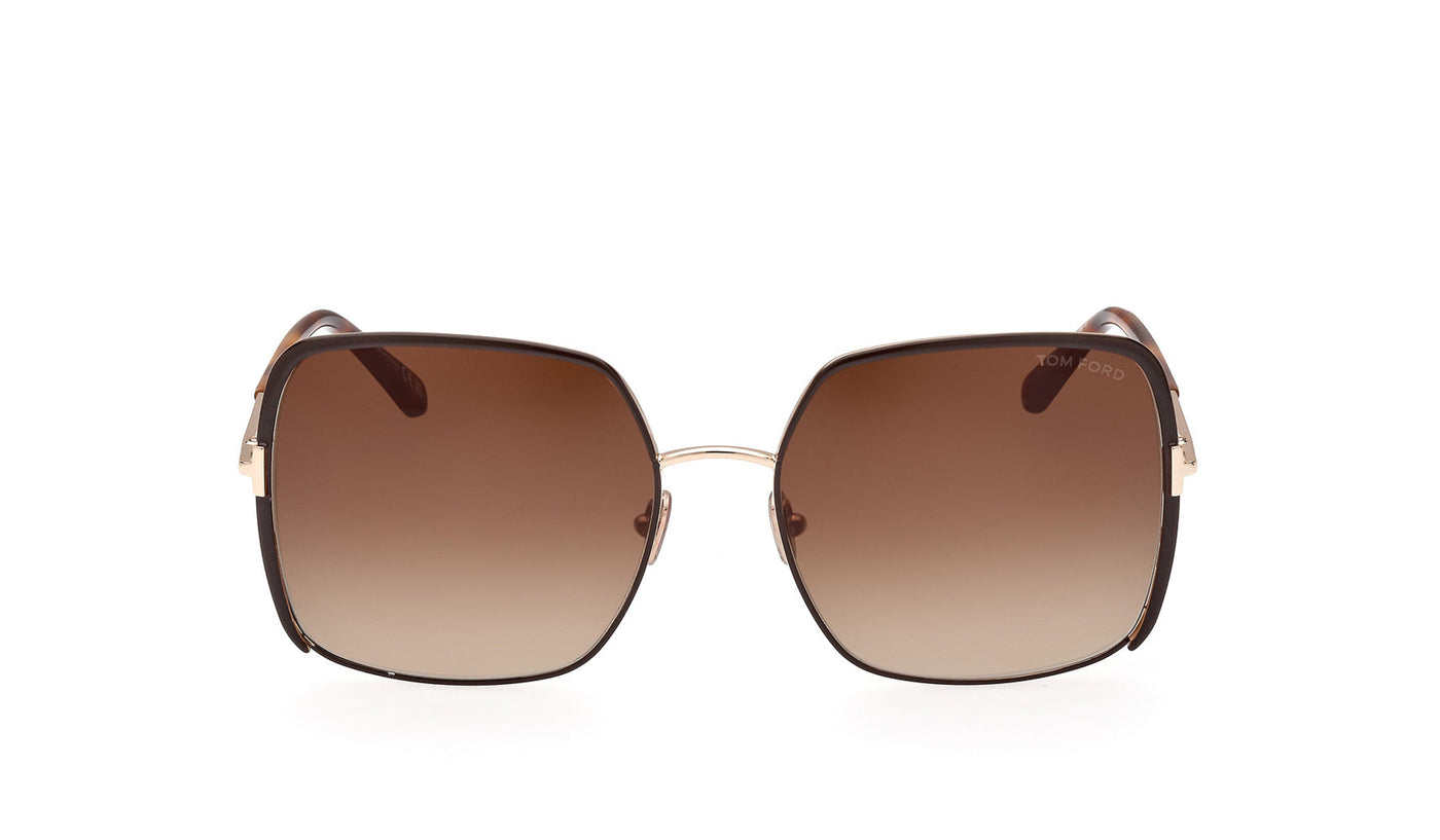 Tom Ford Raphaela TF1006 Shiny Dark Brown/Gradient Brown #colour_shiny-dark-brown-gradient-brown