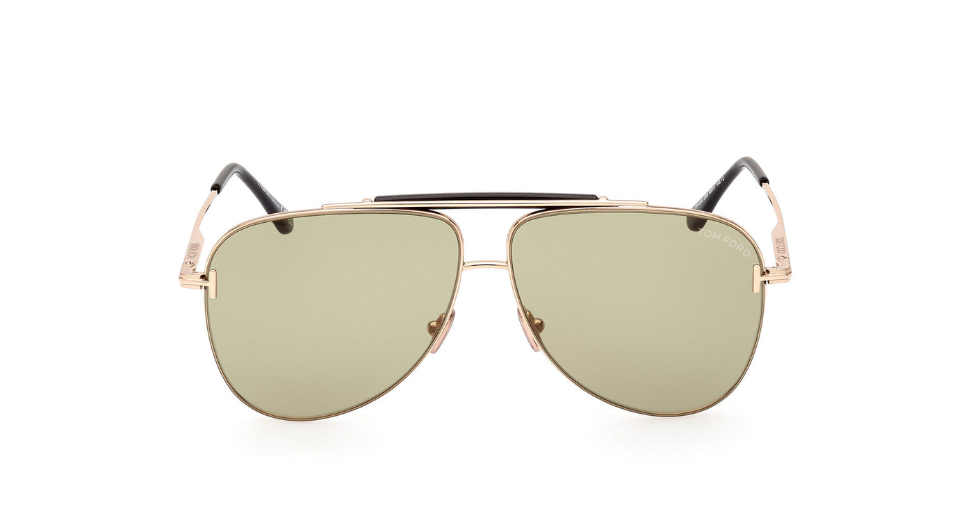Tom Ford Brady TF1018 Shiny Rose Gold/Green #colour_shiny-rose-gold-green