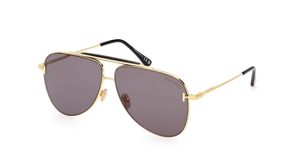 Tom Ford Brady TF1018 Shiny Deep Gold/Smoke #colour_shiny-deep-gold-smoke