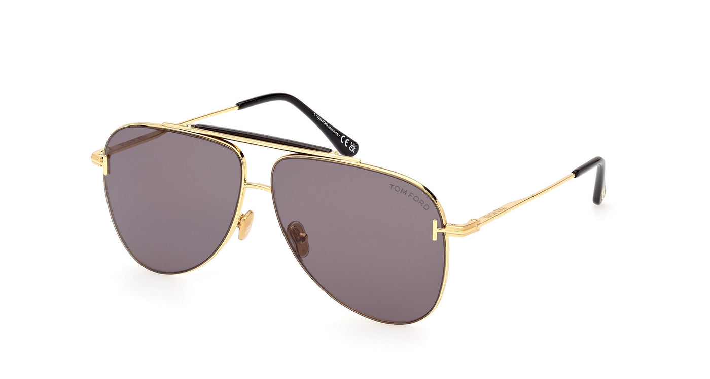 Tom Ford Brady TF1018 Shiny Deep Gold/Smoke #colour_shiny-deep-gold-smoke