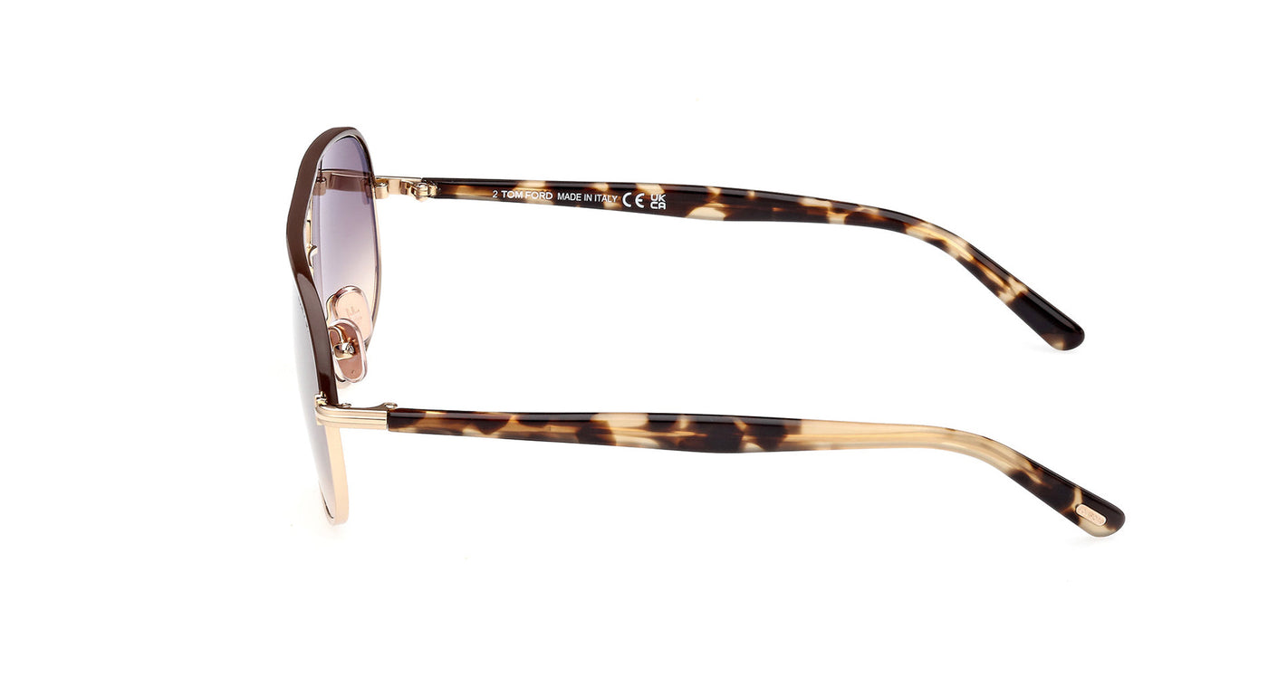 Tom Ford Maxwell TF1019 Shiny Rose Gold/Brown Gradient #colour_shiny-rose-gold-brown-gradient