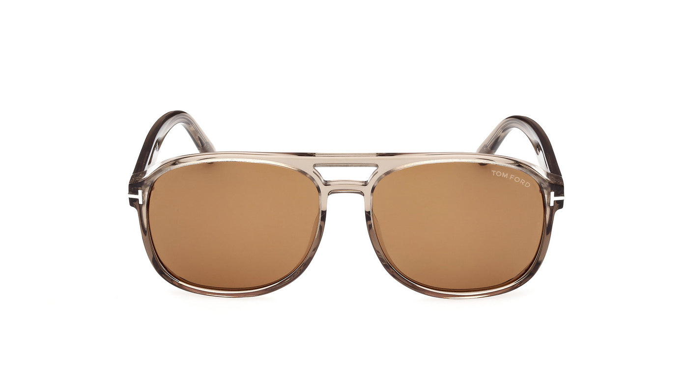 Tom Ford Rosco TF1022 Shiny Light Brown/Brown #colour_shiny-light-brown-brown