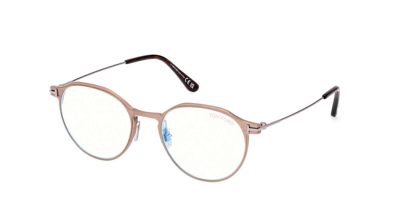 Tom Ford TF5866-B Blue Light Round Glasses | Fashion Eyewear