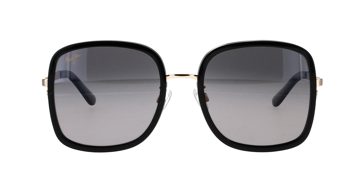 Maui Jim Pua Black Gloss with Shiny Gold/Neutral Grey #colour_black-gloss-with-shiny-gold-neutral-grey