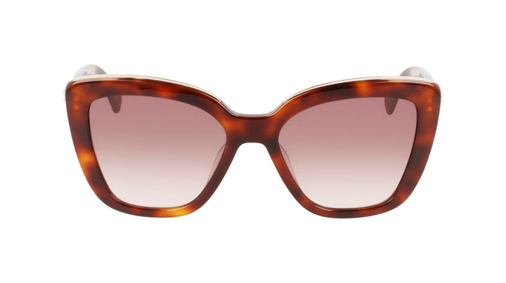 Longchamp Tortoiseshell Cat-Eye Sunglasses w/ Gradient Brown Lenses-Style LO692S Longchamp LO692S Square Sunglasses | Fashion Eyewear US main image 4