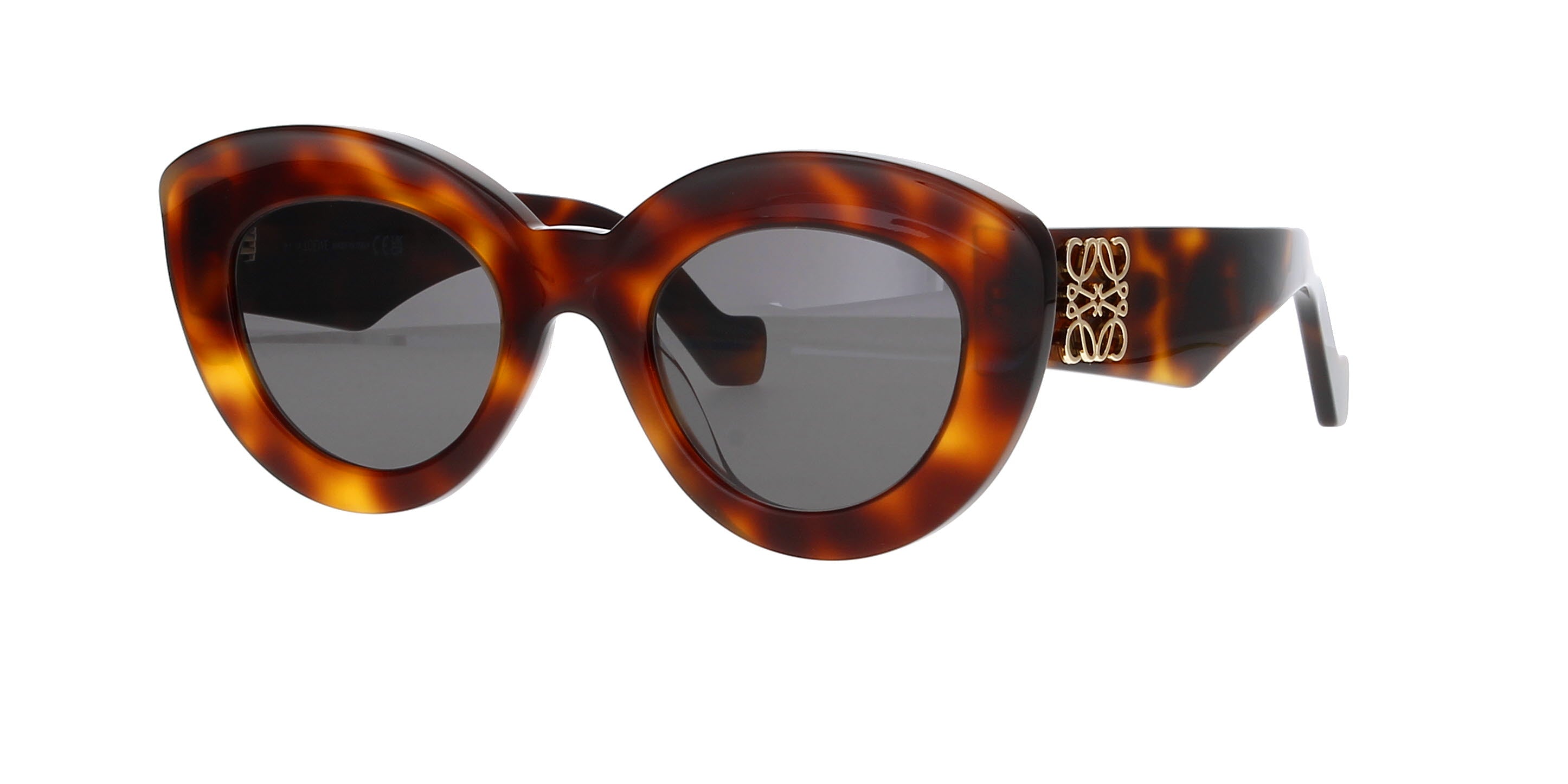LOEWE キャットアイフレムサンクラス LW40051F 01A Loewe Chunky Anagram LW40051F Oval Sunglasses | Fashion