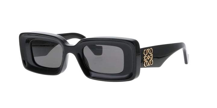 LOEWE Pink Anagram Acetate Chunky Rectangle Sunglasses LW40101I 4672E 378$ Buy Loewe Chunky Anagram Sunglasses  main image 4