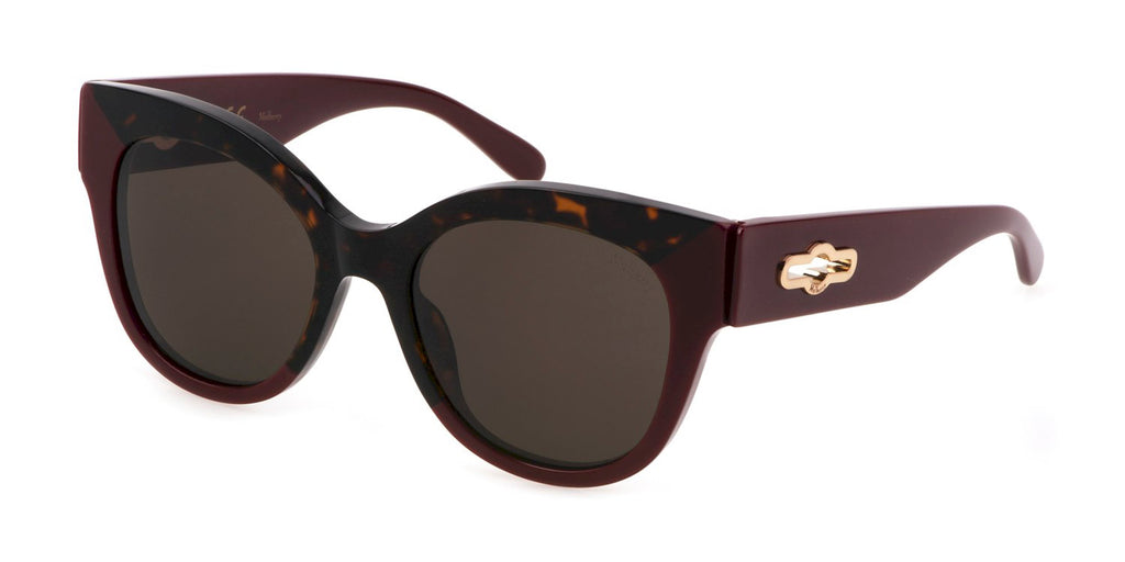 Mulberry SML172 Bordeaux-Dark Havana/Brown #colour_bordeaux-dark-havana-brown