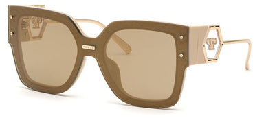 Philipp Plein SPP041M Shiny Full Beige/Brown-Gold Mirror #colour_shiny-full-beige-brown-gold-mirror