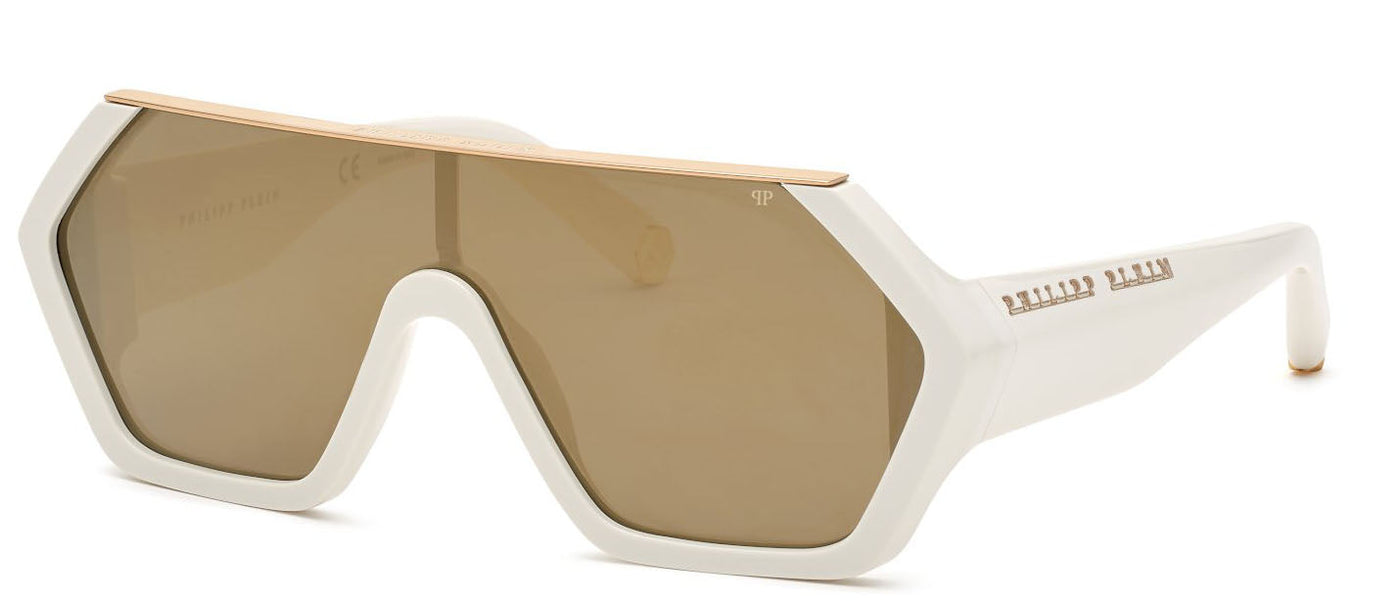 Philipp Plein SPP047 Matt Full Cream-Brown/Gold Mirror #colour_matt-full-cream-brown-gold-mirror