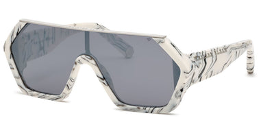 Philipp Plein SPP047 Marmorized Ivory/Smoke-Sliver Mirror #colour_marmorized-ivory-smoke-sliver-mirror