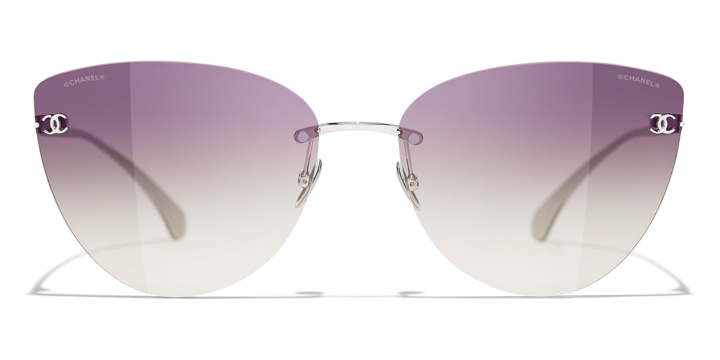 Chanel 4272T C124/2Q Pilot Sunglasses Silver 57mm