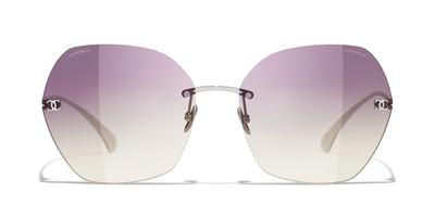 Chanel 4189TQ C117/13 Pink Gold Pilot Sunglasses