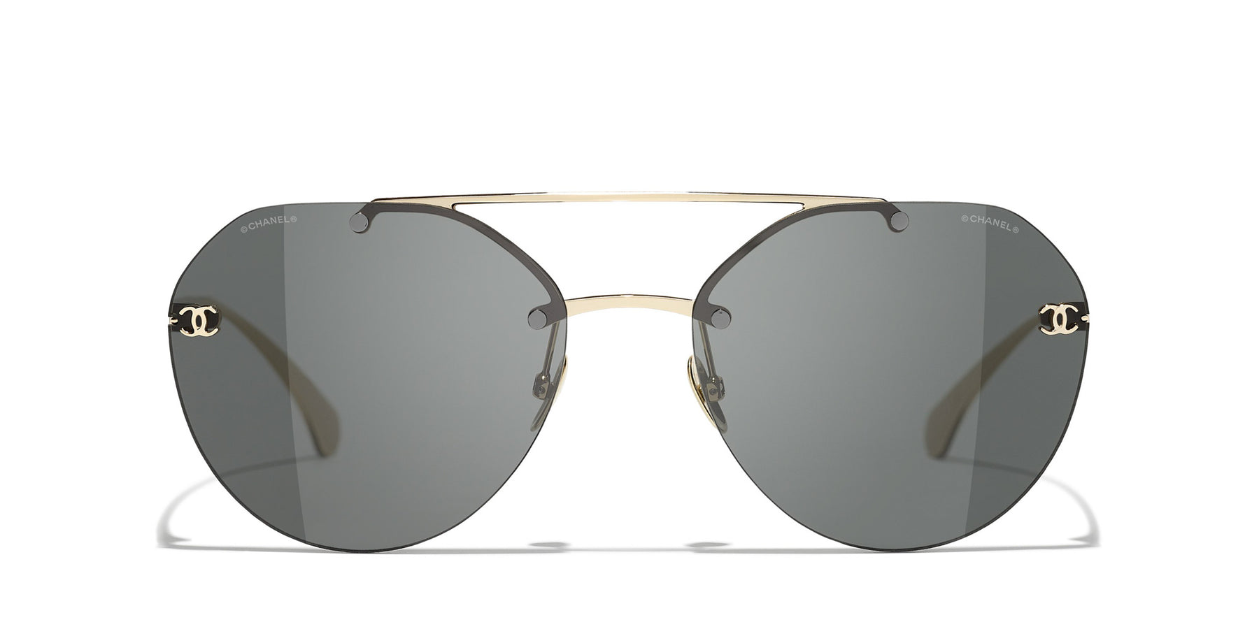 Chanel 4272T C124/2Q Pilot Sunglasses Silver 57mm