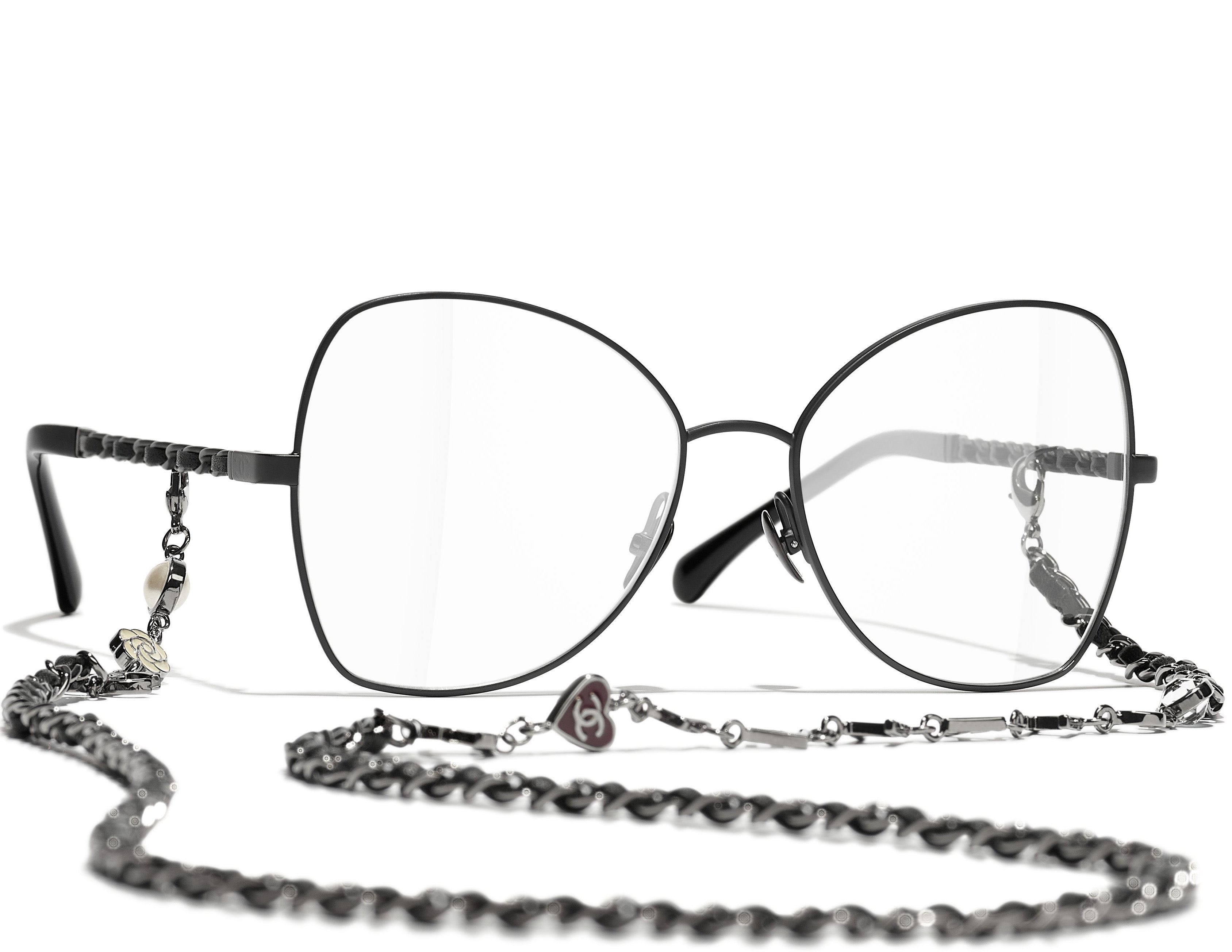 Chanel - Butterfly Sunglasses - Black White Gray - Chanel Eyewear - Avvenice