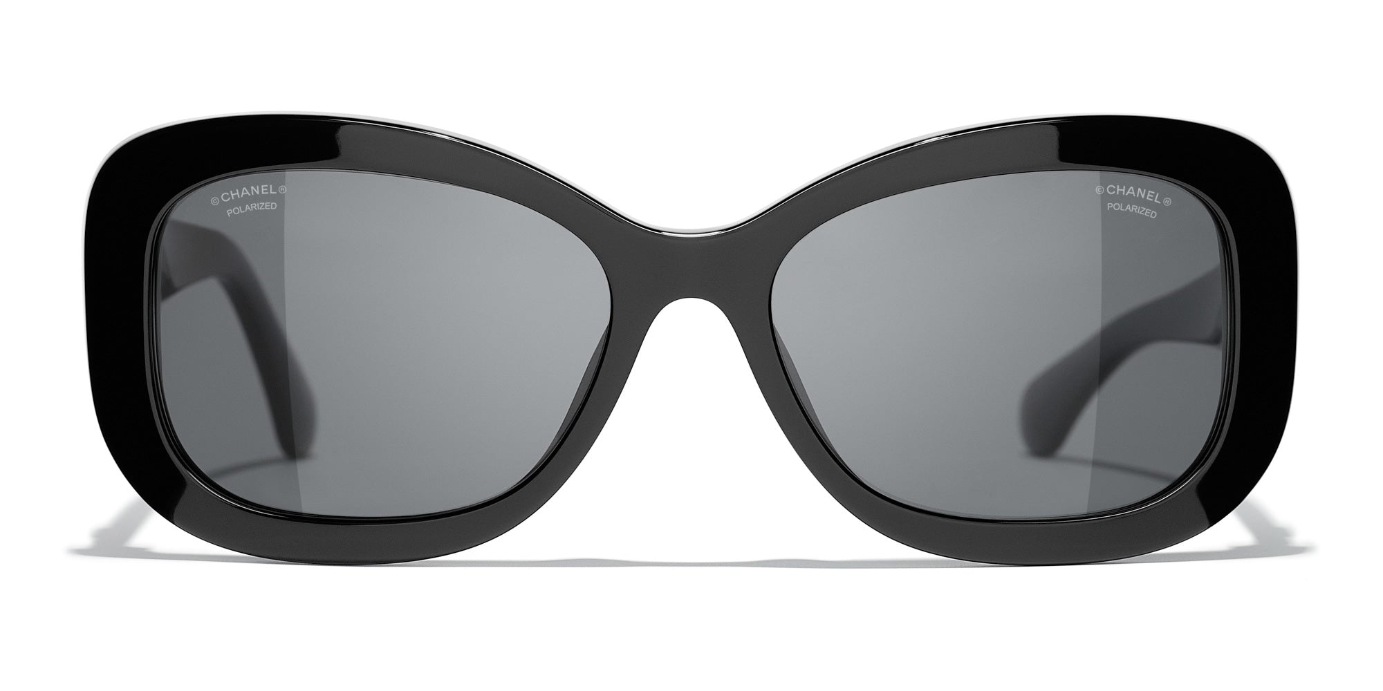 Chanel 5468B Sunglasses Black/Grey Rectangle Women
