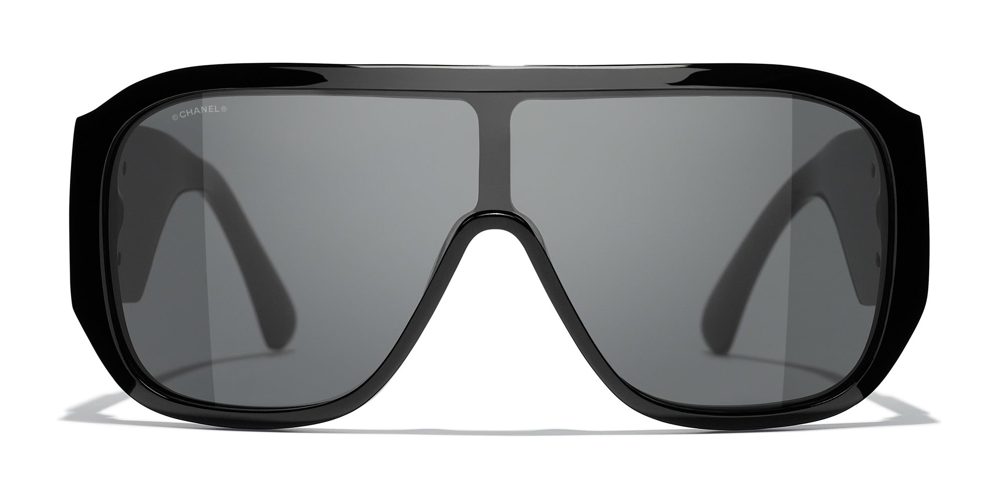 Chanel Shield Sunglasses - Acetate, Black - Polarized - UV Protected - Women's Sunglasses - 9115 C622/S4