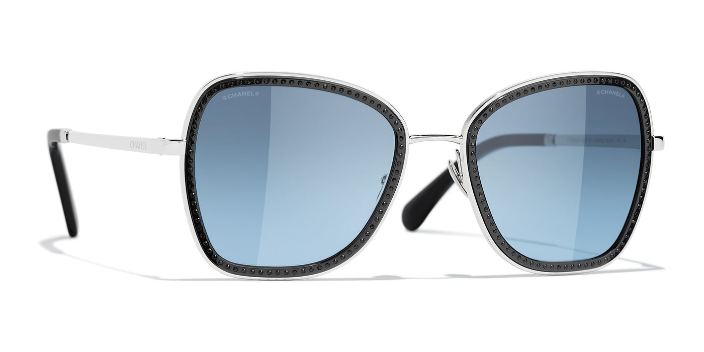 Chanel 4277B Sunglasses Gold/Grey Square Women