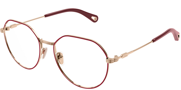 メガネ Chloe Chloe - CH0180O - 001 gold gold transparent Chloe CH0180O Oval Glasses | Fashion Eyewear UK