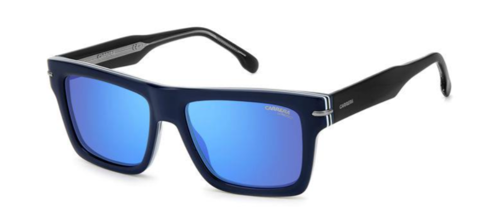 Buy Carrera 96/S Large (Size-58) Gunmetal Blue Mirror Unisex Sunglasses