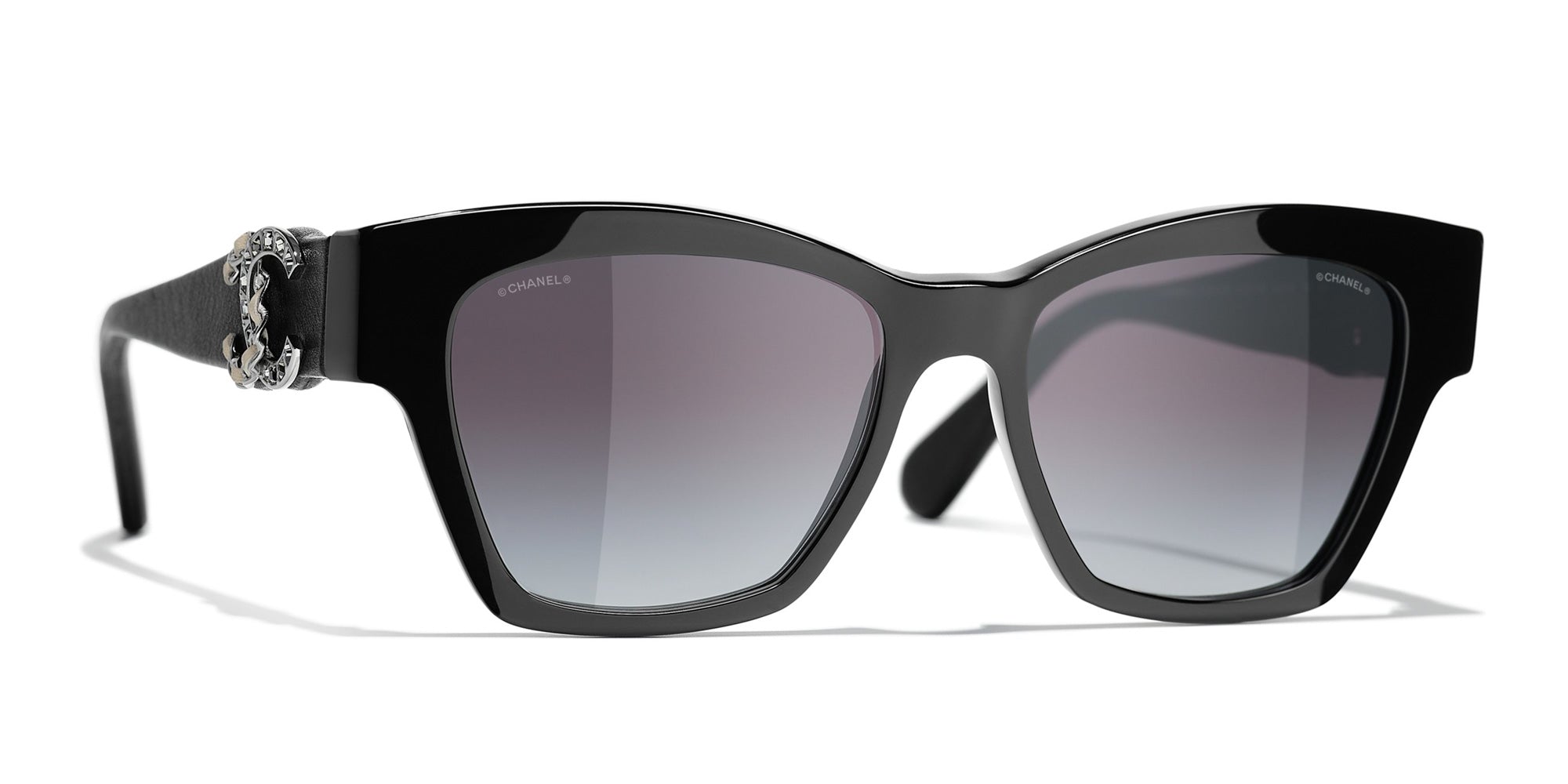 CHANEL, Accessories, Chanel Butterfly Sunglasses Black Beige Ref544 C5343