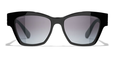 CHANEL Crystal Lambskin CC Sunglasses 5455-Q-A Black 1276371