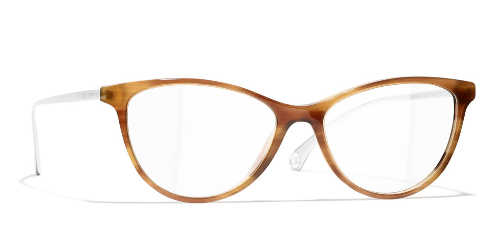 CHANEL Eyeglass Frames c.3432 501 Pantos Black Glasses 47 mm Case