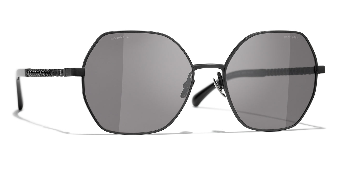 Chanel - Square Sunglasses - Black White Gray - Chanel Eyewear