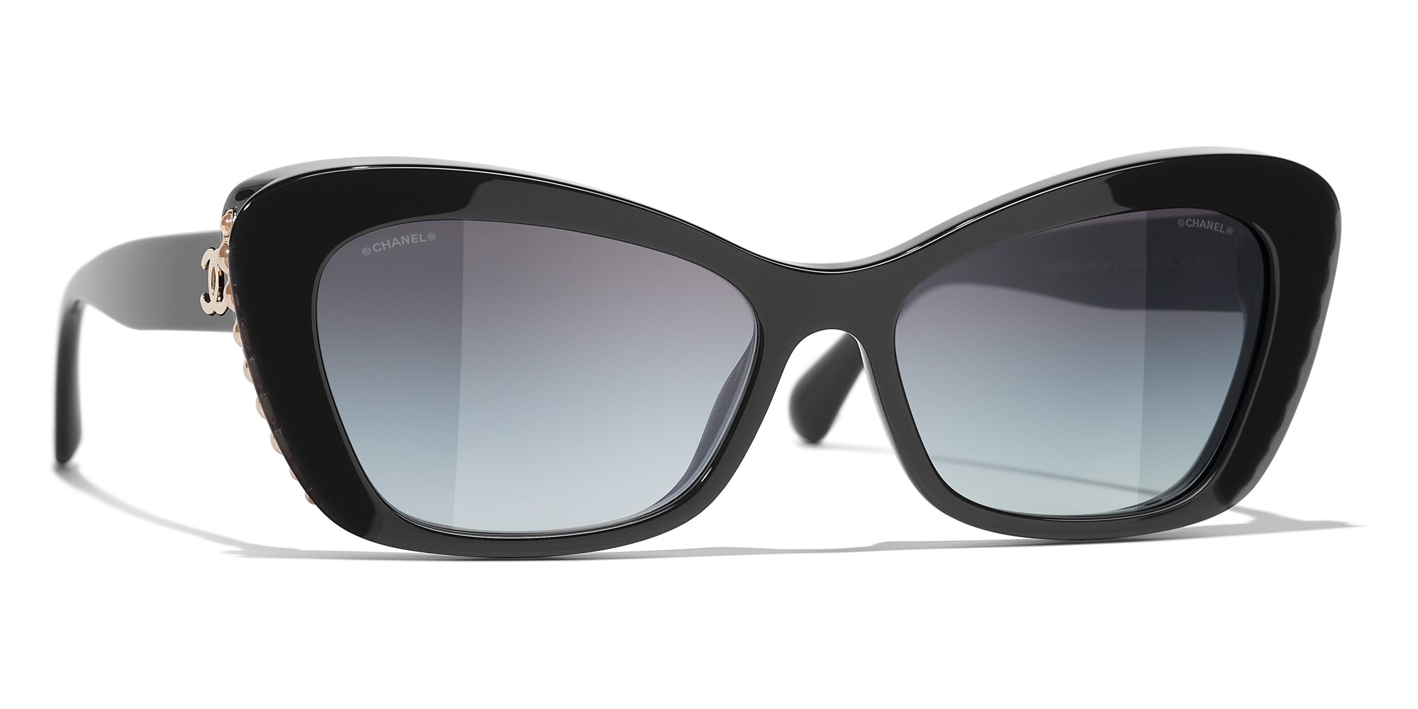 chanel clear side sunglasses