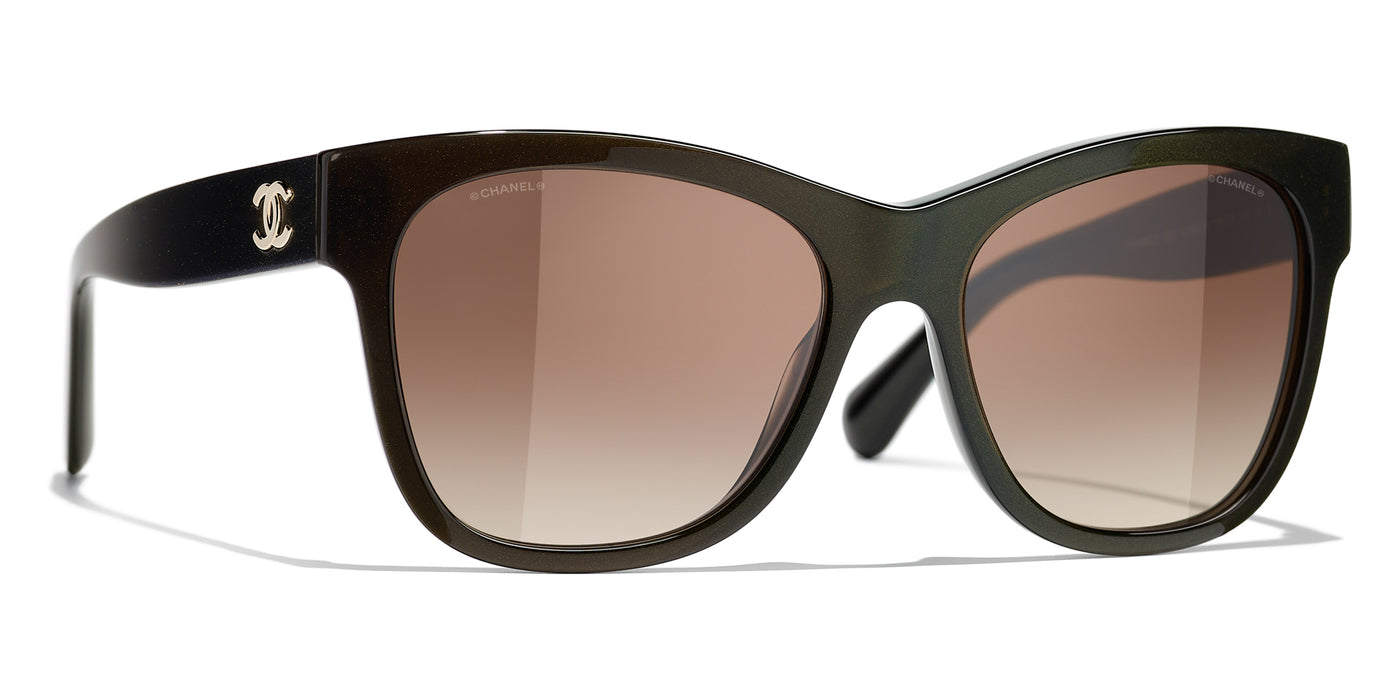 Chanel 5380 Sunglasses Brown/Brown Square Women
