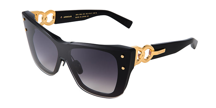 Balmain Armour BPS106 Shield Sunglasses | Fashion Eyewear US display picture 1