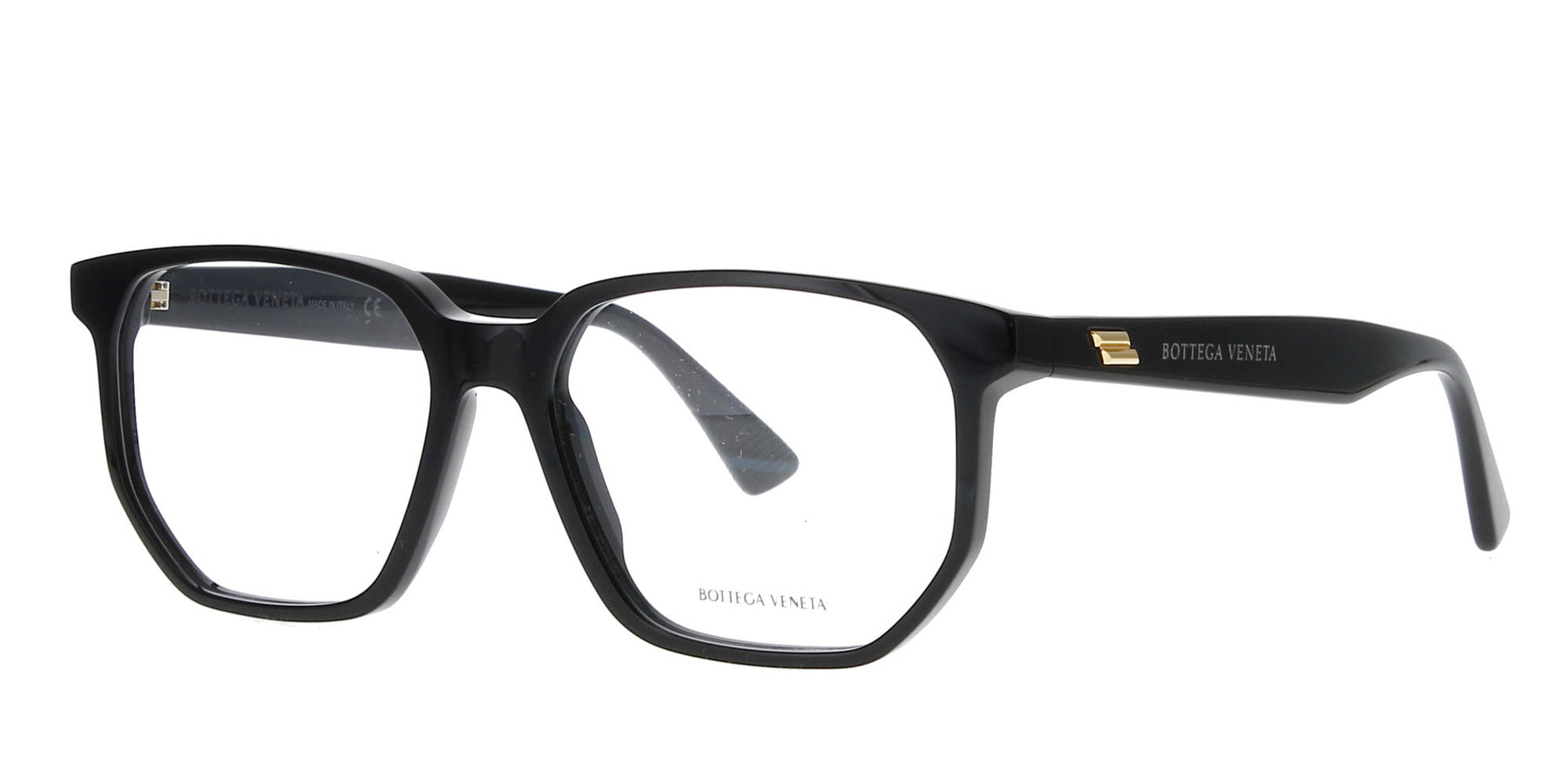 BOTTEGA VENETA ボッテガヴェネタ メガネ BV1097OA レディース スクエア型 ロゴ 黒縁メガネ めがね 眼鏡 アイウェア  001/BlackBlackTransparent