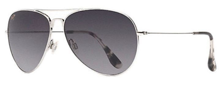 Mavericks Polarised Sunglasses Silver Grey 61mm
