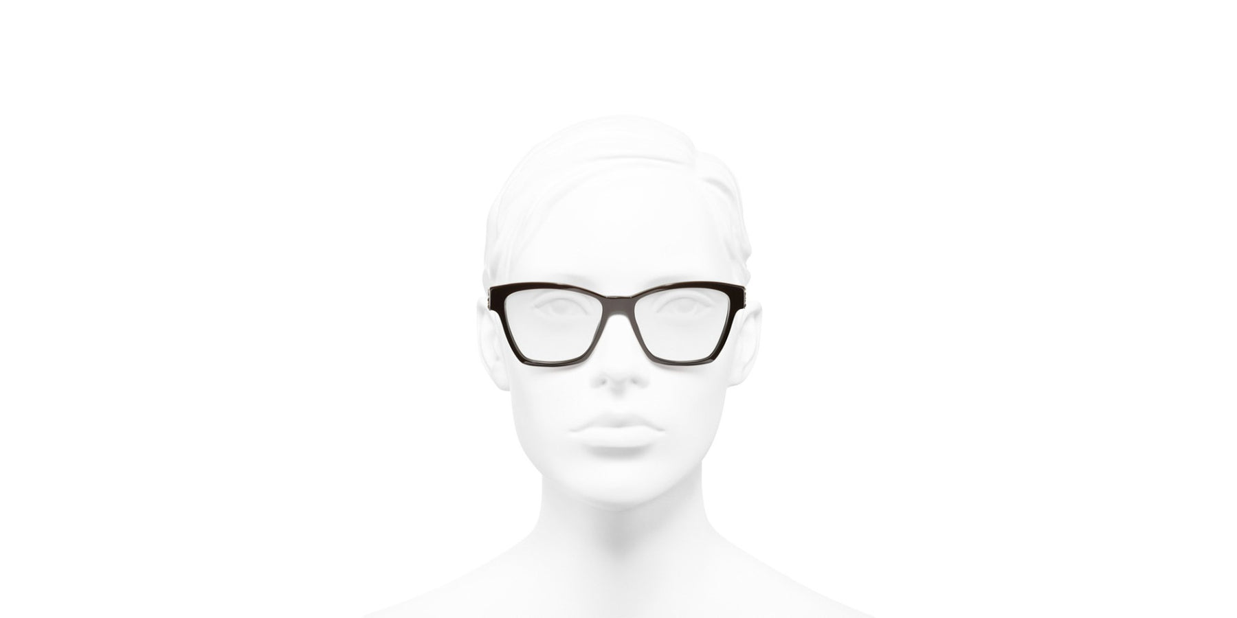 CHANEL 3408Q Square Metal & Calfskin Glasses