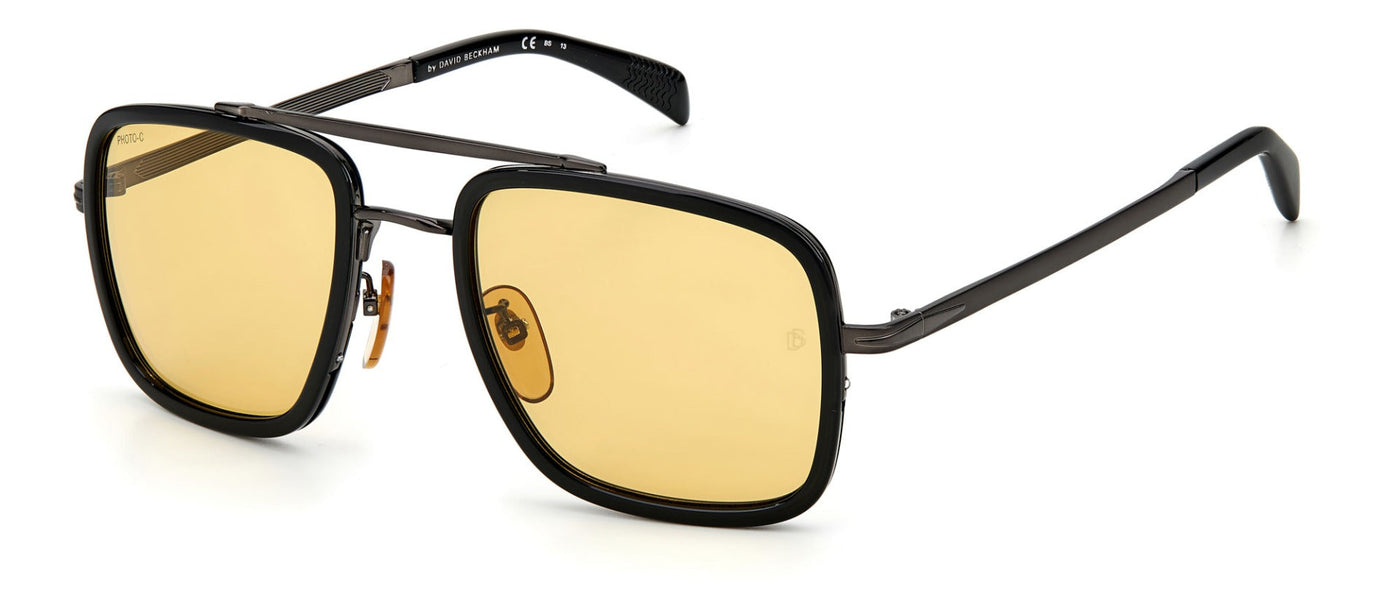 David Beckham DB7002/S Gunmetal-Yellow #colour_gunmetal-yellow